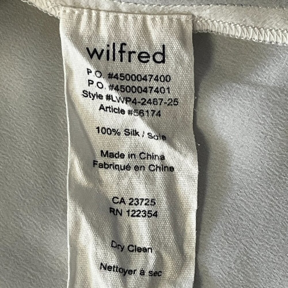Aritzia Wilfred 100% Silk Ivory Sleeveless Tank Top - Picture 5 of 9